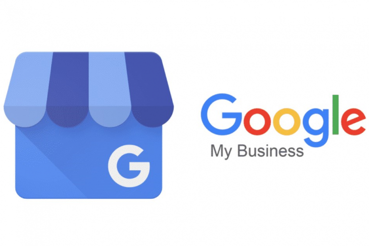 google my business logo with text to the right